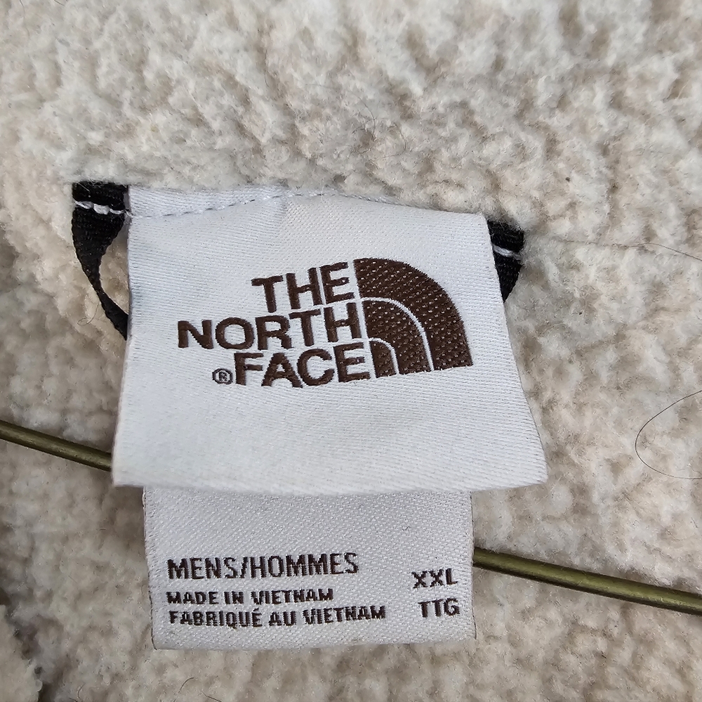 The North Face Quilted Sherpa Lined Hooded Jacket XXL Brown Zip Up Warm Classic - Picture 4 of 10